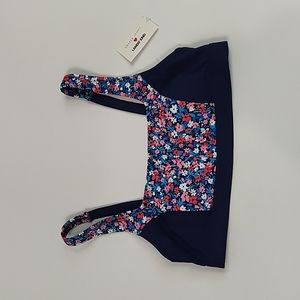 Draper James X Lands' End Square Neck Bralette Bikini Top